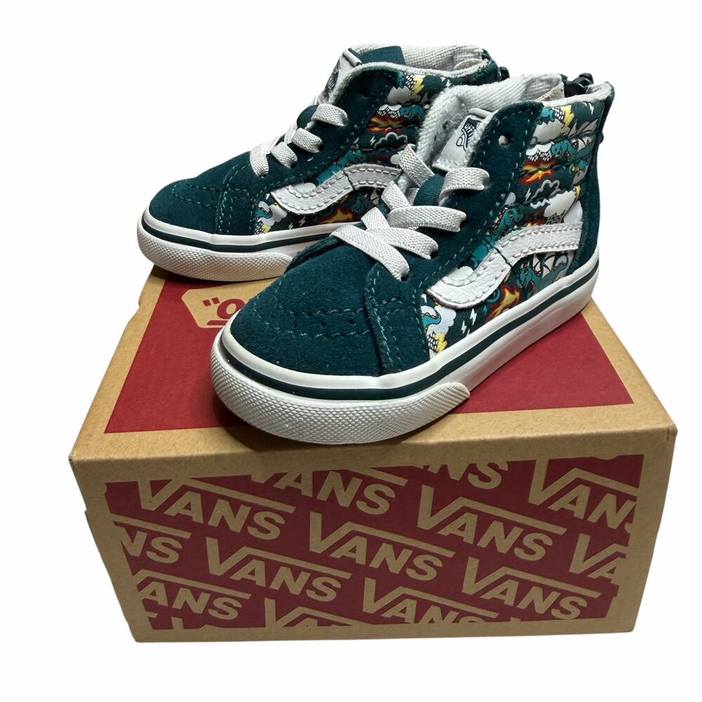 Toddler 5C Sk8-Hi Zip Vans Mythical Glow Deep Teal